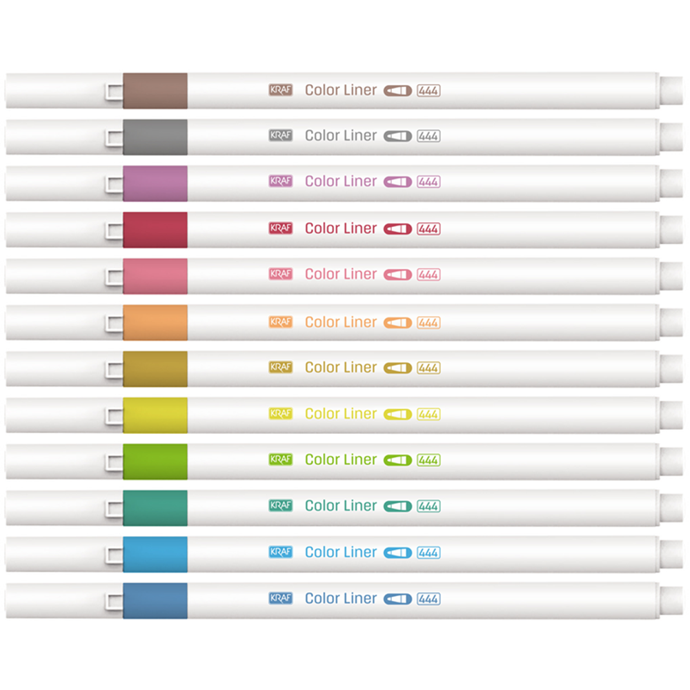 KRAF COLOR LINER KALEM 0.5 MM 444 12 Lİ
