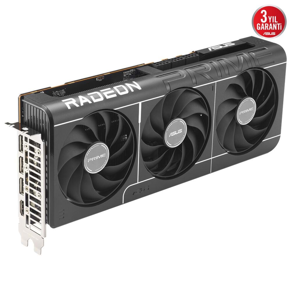 ASUS PRIME-RX9070XT-O16G AMD RADEON RX9070XT 16GB GDDR6 256bit OC 1xHDMI 3xDP EKRAN KARTI