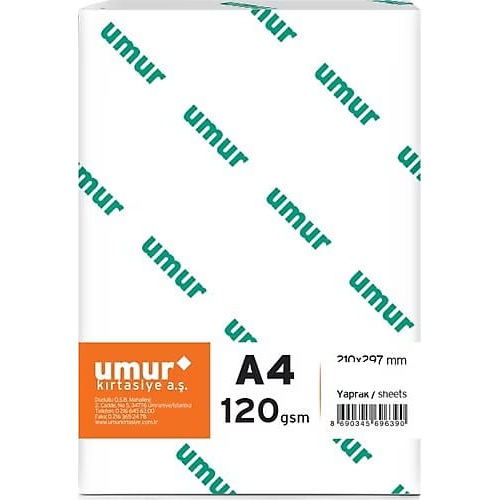 Umur Gramajlı Kağıt A4 120 Gr 250 Li