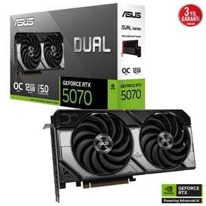 ASUS DUAL-RTX5070-O12G RTX5070 12GB GDDR7 192Bit 3xDP/1xHDMI