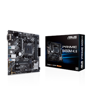 ASUS PRIME B450M-K II DDR4 4400MHZ 1XVGA 1XHDMI 1XDVI 1XM.2 USB 3.2 MATX AM4(AMD 5000/5000G/4000G SERİLERİ İLE UYUMLU) 
