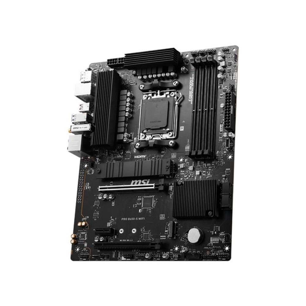 MSI PRO B650-S WIFI DDR5 7200MHZ 1XHDMI 1XDP USB 3.2 M.2 ATX AM5 (AMD AM5 9000/8000/7000 SERİLERİ İLE UYUMLU) 