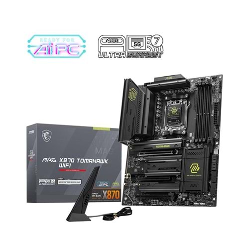MSI MAG X870 TOMAHAWK WIFI DDR5 8400MT/S 1XHDMI 2XUSB4 4XM.2 ATX AM5 (AMD AM5 9000/8000/7000 SERİLERİ İLE UYUMLU) 