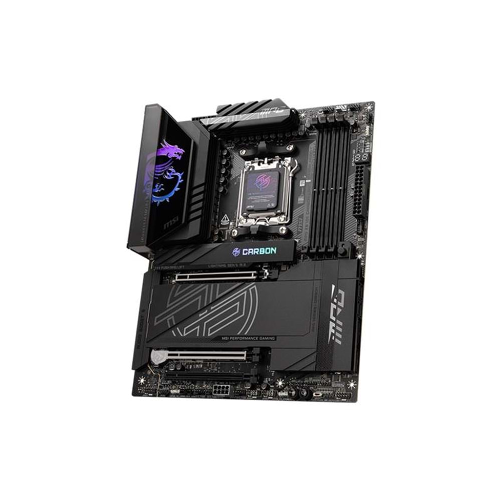 MSI MPG X870E CARBON WIFI DDR5 8400MT/S 1XHDMI 2XUSB4 4XM.2 ATX AM5 (AMD AM5 9000/8000/7000 SERİLERİ İLE UYUMLU) 
