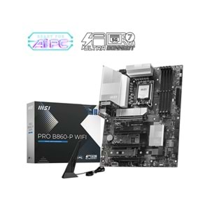MSI PRO B860-P WIFI DDR5 8800MT/S 1XHDMI 1XDP 3XM.2 ATX 1851P (INTEL ULTRA PROCESSORS SERIES 2) 