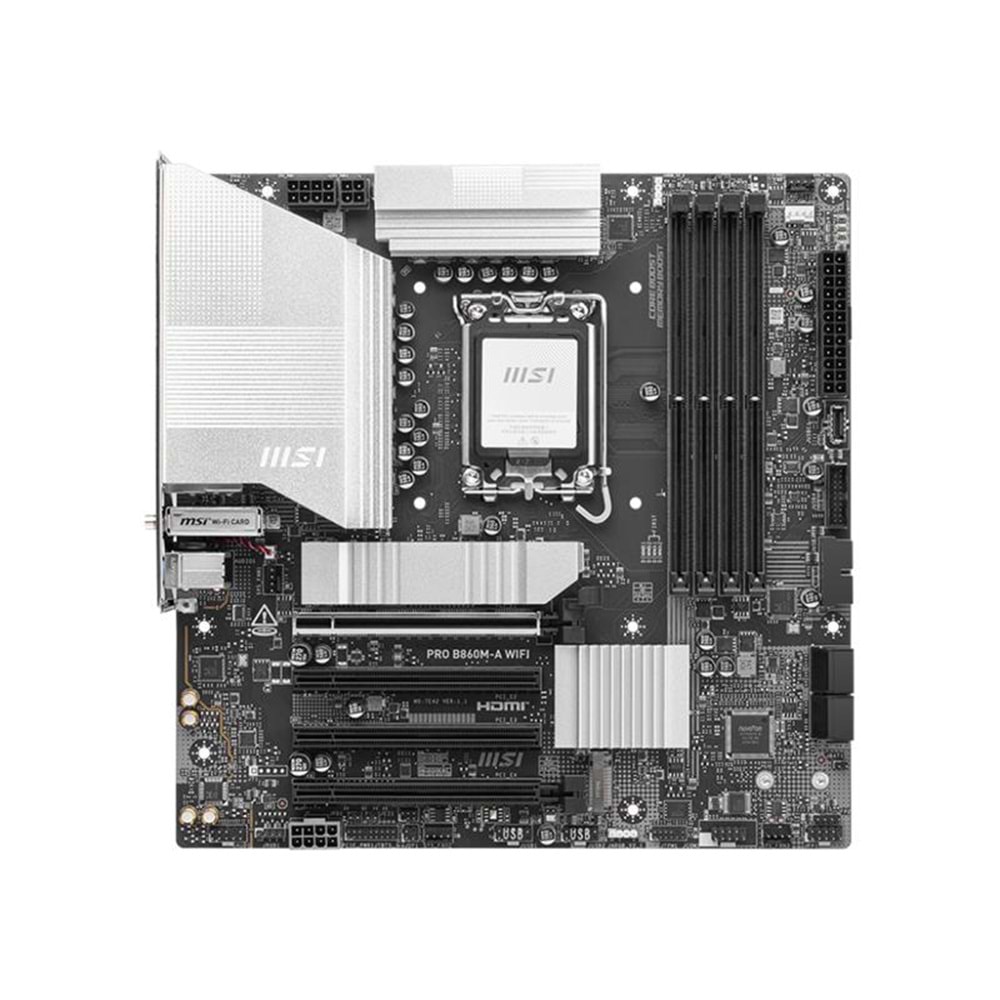 MSI PRO B860M-A WIFI DDR5 8800MT/S 1XHDMI 1XDP 3XM.2 MATX 1851P (INTEL ULTRA PROCESSORS SERIES2) 