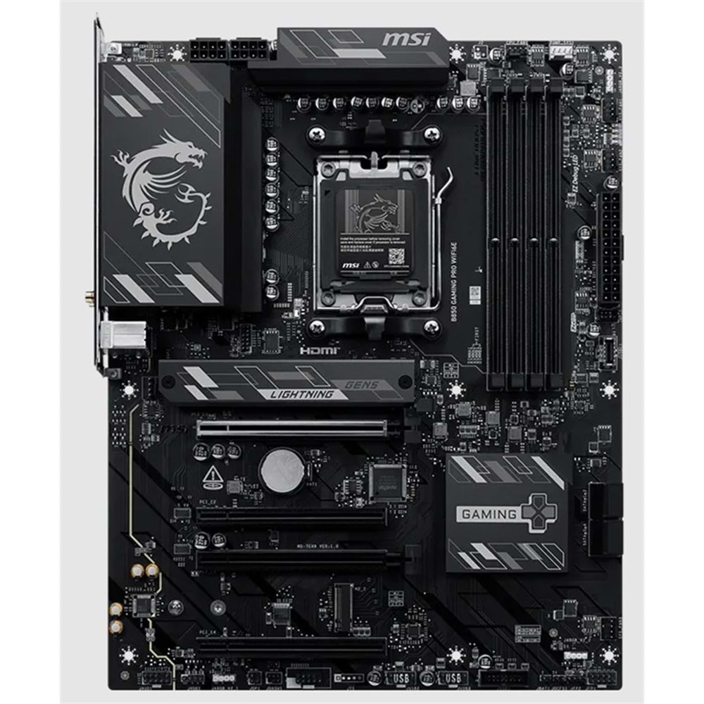 MSI MB B850 GAMING PRO WIFI6E DDR5 8200MT/S 1XHDMI 1XDP 2XM.2 USB ATX AM5 (AMD AM5 9000/8000/7000 SERİLERİ İLE UYUMLU) 