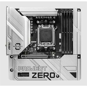 MSI B650M PROJECT ZERO DDR5 7600MT/S 1XHDMI 1XDP 2XM.2 USB MATX AM5 (AMD AM5 9000/8000/7000 SERİLERİ İLE UYUMLU) 