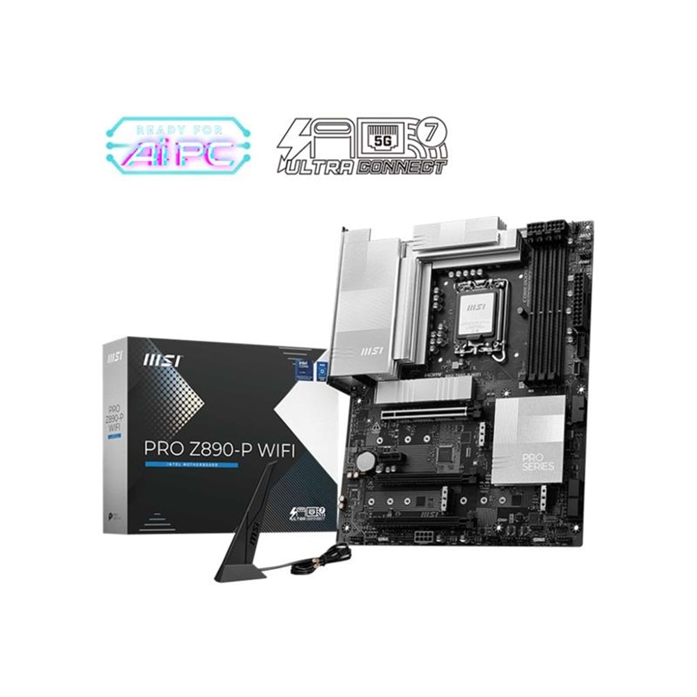 MSI PRO Z890-P WIFI DDR5 9200MT/S 1XHDMI 1XDP 1XUSB TYPE-C 4XM.2 ATX 1851P (INTEL ULTRA PROCESSORS SERIES 2) 
