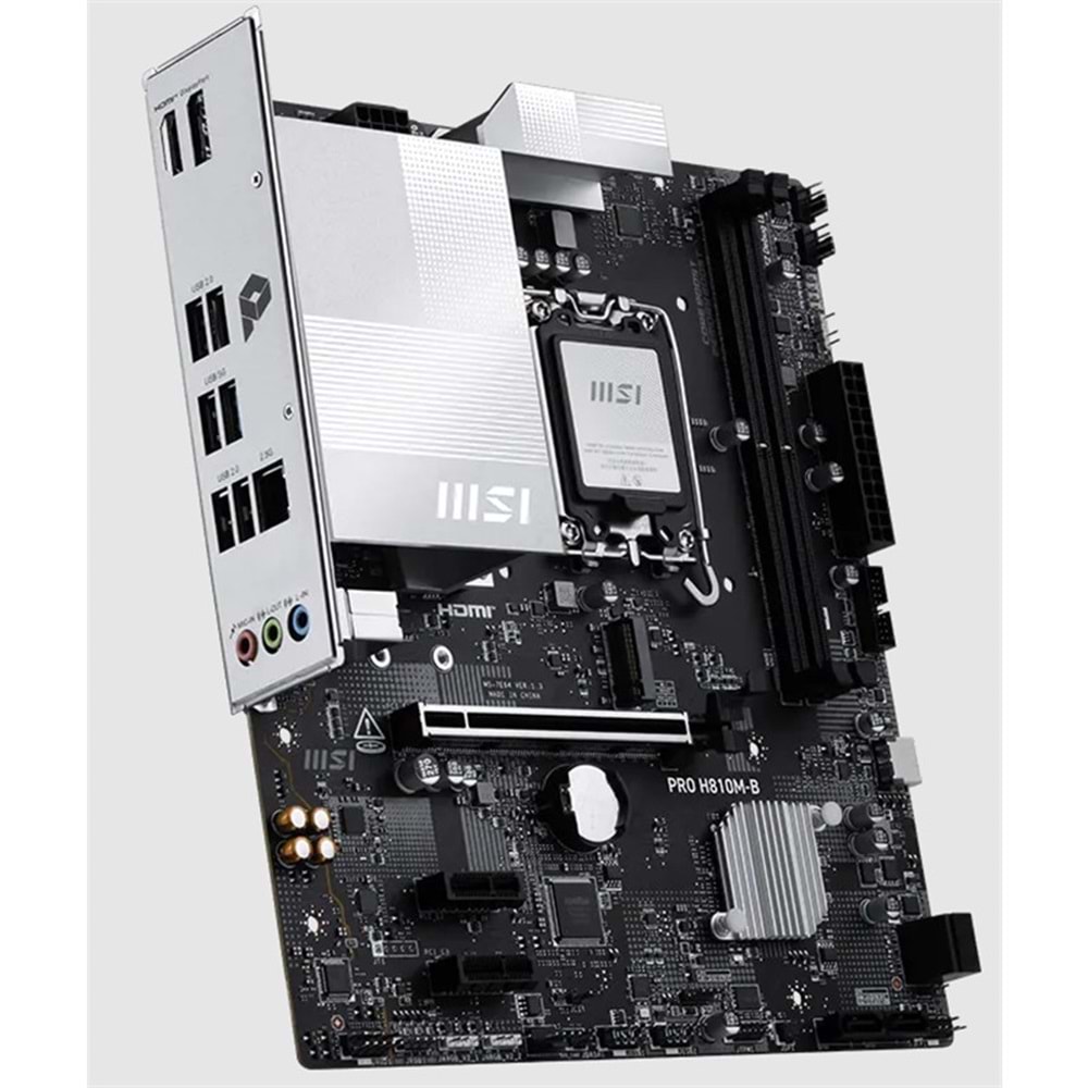 MSI PRO H810M-B DDR5 6400MHZ 1XHDMI 1XDP 1XM.2 MATX 1851P (INTEL ULTRA PROCESSORS SERIES 2) 