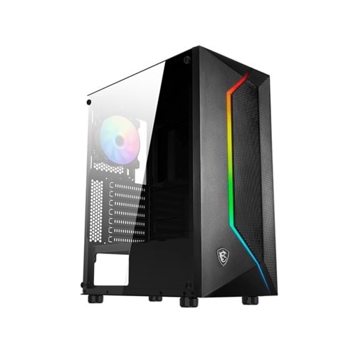 MSI MAG VAMPIRIC 100R TEMPERLİ CAM ARGB PSU YOK 1X120MM FAN GAMING BİLGİSAYAR KASASI 
