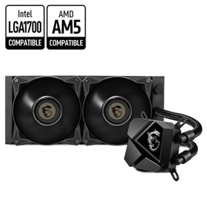 MSI MAG CORELIQUID P240 240MM CPU SIVI SOĞUTUCU (LGA 1150/1151/1155/1156/1200/1700/AM5/AM4 UYUMLU) 
