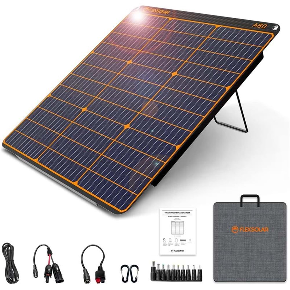 FLEXSOLAR A60 TAŞINABİLİR GÜNEŞ PANELİ 60W 