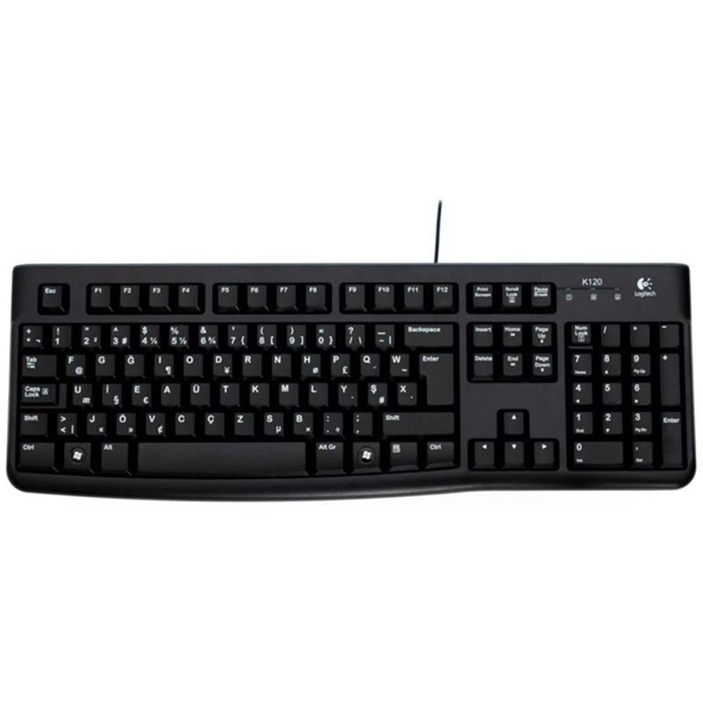 LOGITECH K120 F USB KLAVYE SIYAH 920-004163 KABLOLU 