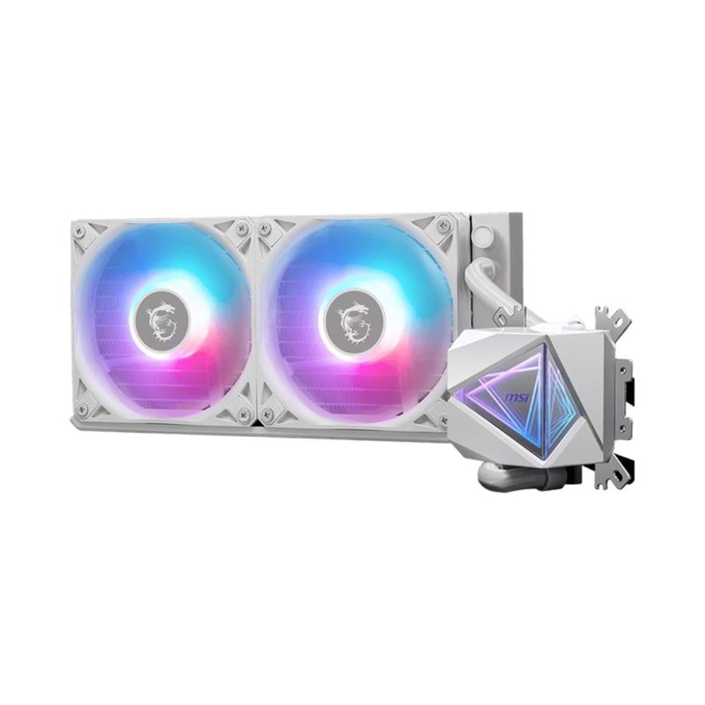 MSI MAG CORELIQUID I240 WHITE 240MM ARGB CPU SIVI SOĞUTUCU (LGA1150/1151/1155/1156/1200/1700/1851/AM4/AM5 UYUMLU) 