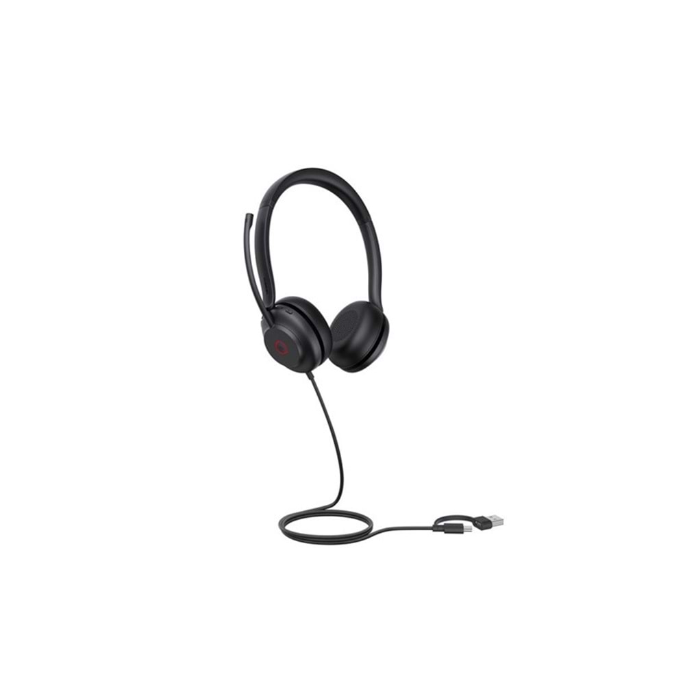 YEALINK UH35 DUAL UC USB-C/A TEAMS UYUMLU ÇİFT TARAFLI TAÇLI KULAKLIK 