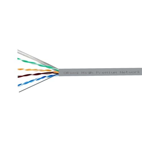 ORING RW-U0605GRY U/UTP CAT6 23AWG LSZH 250MHZ 500 METRE BAKIR GRİ RENK NETWORK KABLOSU 