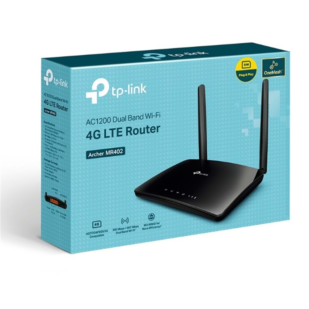 TP-LINK ARCHER MR402 AC1200 4G LTE DUAL-BAND WI-FI ROUTER 