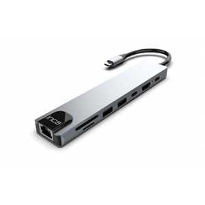 INCA ITPC-7 TYPE-C HUB X8COMBO ÇOKLAYICI 